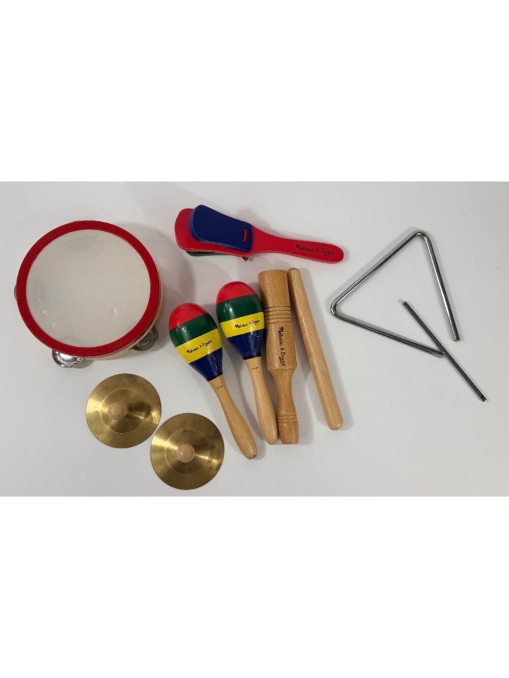 Melissa & Doug Kids Musical Instrument Set Tambourine Maracas Triangle Music Mak